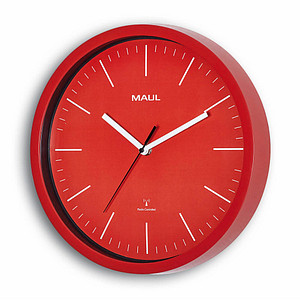 4002390083898 - Funk Wanduhr MAULjump rund für Innenräume Minuten & Stundeneinheiten ∅ 305 mm Kunststoff & Mineralglas rot-weiß inkl Batterie 4002390083898 - Funk Wanduhr MAULjump rund für Innenräume Minuten & Stundeneinheiten ∅ 305 mm Kunststoff & Mineralglas rot-weiß inkl Batterie