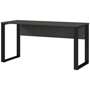 GERMANIA Rovigo Schreibtisch grafit rechteckig, O-Fuß-Gestell schwarz 150,0 x 60,0 cm