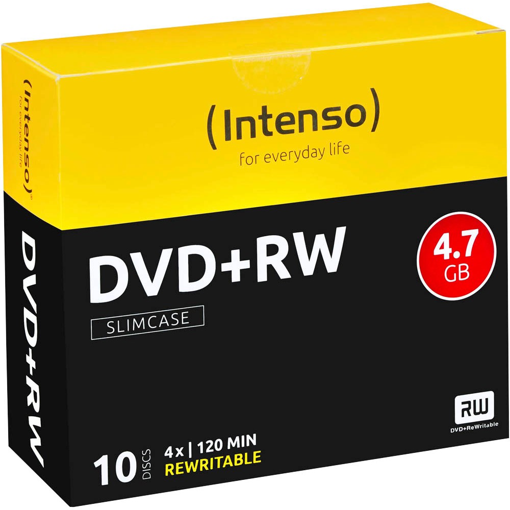 10 Intenso DVD+RW 4 7 GB wiederbeschreibbar