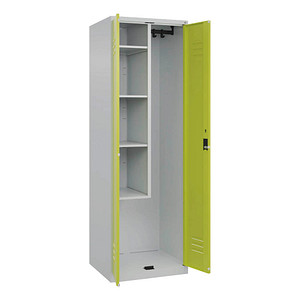 4067521417768 - Putzmittelschrank Classic Plus 080100-00-S10022 lichtgrau clowngrün 600 x 500 x 1850 cm aufgebaut 4067521417768 C+P-Möbel