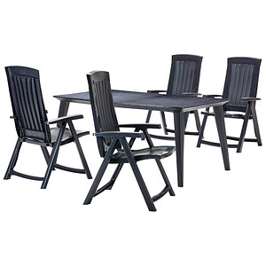 4043153121020 - Sitzgruppe Tivoli Bari  anthrazit Kunststoff 5-teilig 4043153121020 BEST