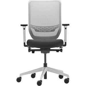 4260749141044 - Bürostuhl to-sync work mesh pro white mit Armlehnen Synchronmechanik Flachsitz Netzrücken weiß schwarz