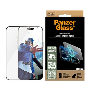 PanzerGlass® Gaming Displayschutz für iPhone 16 Pro Max - Ultra-Wide Fit