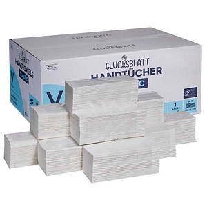 GLÜCKSBLATT Papierhandtücher 4901100 CLASSIC Zick-Zack-Falzung 1-lagig 4.800 Tücher