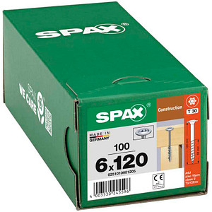 SPAX® Holzbauschrauben T30 Tellerkopf WIROX 6 mm x 120 mm, 100 St.