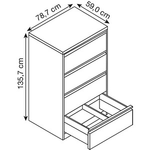 4025314220766 - Hängeregistraturschränke doppelbahnig 4 Schubfächer anthrazit silber 4025314220766 C+P-Möbel 4025314220766 - Hängeregistraturschränke doppelbahnig 4 Schubfächer anthrazit silber 4025314220766 C+P-Möbel