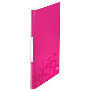 LEITZ WOW Sichtbuch DIN A4, 40 Hüllen pink-metallic