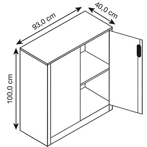 4064615134501 - Werkstatt-Beistellschrank mit Flügeltüren Breite x Tiefe 930 x 400 mm lichtgrau enzianblau 4064615134501 - Werkstatt-Beistellschrank mit Flügeltüren Breite x Tiefe 930 x 400 mm lichtgrau enzianblau
