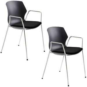 Mayer Schalenstühle myPRIMO 2511 01 01 A 26 397 schwarz Stoff, 2 St.