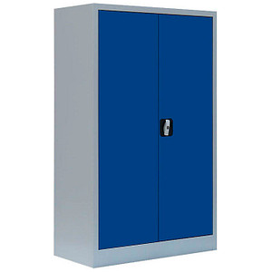 4061815522220 - Stahlschrank 530291 enzianblau lichtgrau 800 x 383 x 1200 cm aufgebaut  4061815522220 LÜLLMANN