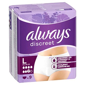 always Inkontinenzhosen discreet Gr. L, 9 St.