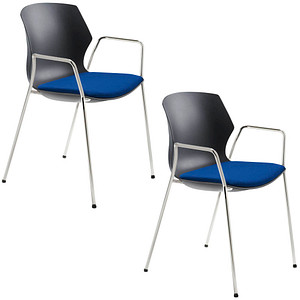 Mayer Schalenstühle myPRIMO 2511 01 01 A 26 396 blau Stoff, 2 St.