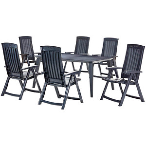 4043153121037 - Sitzgruppe Tivoli Bari  anthrazit Kunststoff 7-teilig 4043153121037 BEST