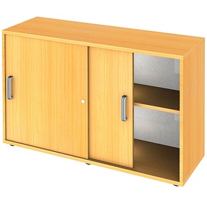 HAMMERBACHER Schiebetürenschrank 1752S, V1752S/6/6/SG buche 1 Fachboden 120,0 x 40,0 x 74,8 cm