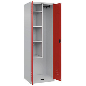 CP Putzmittelschrank Classic Plus 080100-00 S10002 verkehrsrot, lichtgrau 60,0 x 50,0 x 185,0 cm, aufgebaut, 1 St.