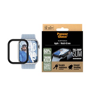 PanzerGlass® Displayschutz Snappie Full Body Slim Schwarz für Apple Watch Series 11, 10 - 41mm