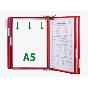 3377994251037 - tarifold Wand-Sichttafelsystem 425103 DIN A5 rot mit 10 St Sichttafeln 3377994251037 - tarifold Wand-Sichttafelsystem 425103 DIN A5 rot mit 10 St Sichttafeln