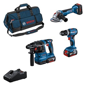 4053423257137 - AKTION BOSCH Professional Combo Kit 18V (3) Akku-Bohrhammer-Set 180 V mit 2 Akkus mit Prämie nach Registrierung 4053423257137 - AKTION BOSCH Professional Combo Kit 18V (3) Akku-Bohrhammer-Set 180 V mit 2 Akkus mit Prämie nach Registrierung