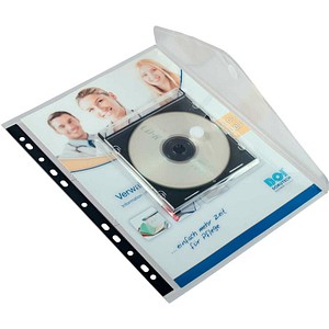 EICHNER Dokumententaschen CD DIN A4 transparent glatt, 5 St.