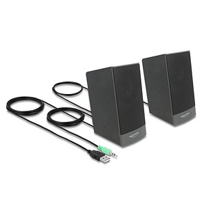 DELOCK Stereo 2.0 PC Lautsprecher 3,5mm Klinkenstecker USB