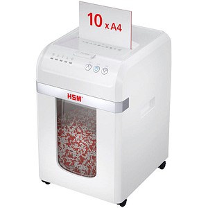 4026631082914 - HSM shredstar Autofeed X200 Aktenvernichter mit Partikelschnitt P-4 4 x 12 mm bis 200 Blatt weiß