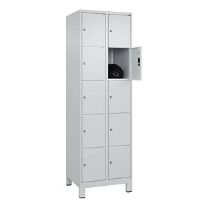 CP Schließfachschrank Classic Plus lichtgrau 080010-205 S10009, 10 Schließfächer 60,0 x 50,0 x 195,0 cm