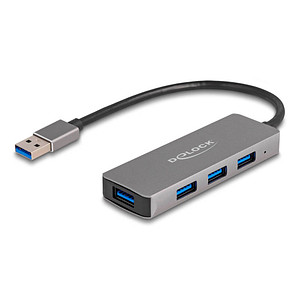 DeLOCK USB-Hub 4-fach grau