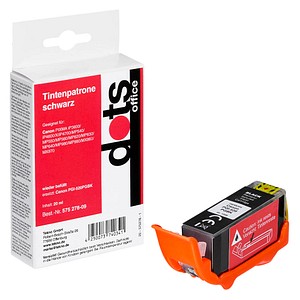 dots  schwarz Druckerpatrone kompatibel zu Canon PGI-520 BK
