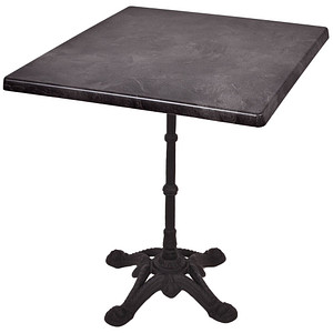 4041908128096 - Bistrotisch Set Dark Slate 70x70cm Tischgestell Gusseisen schwarz Garten Tisch 4041908128096 - Bistrotisch Set Dark Slate 70x70cm Tischgestell Gusseisen schwarz Garten Tisch