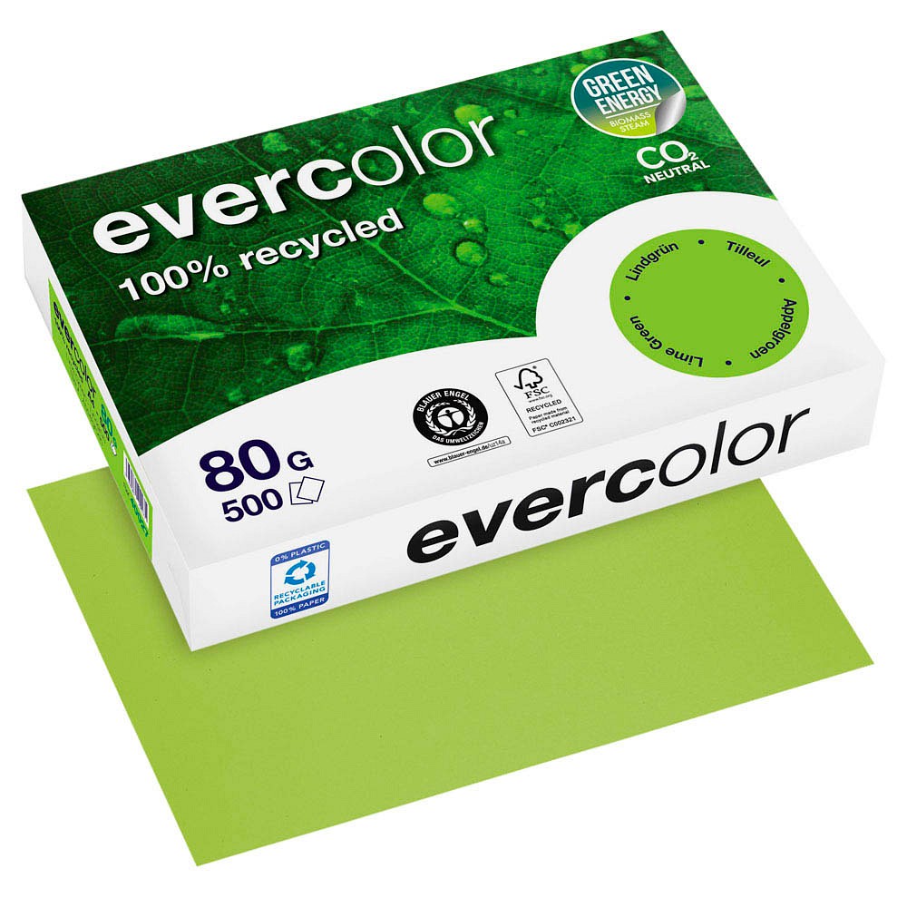 Clairefontaine Evercolor Risma di carta 500 fogli A4 80g Verde