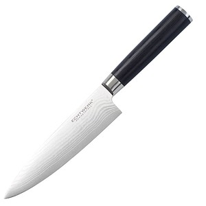 4260238060108 - Damastmesser Kochmesser schwarz Damastmesser Kochmesser Kochmesser Küchenmesser aus hochwertigem Damaststahl Klinge 18 cm