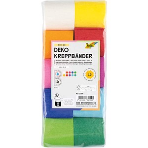 4001868821093 - Krepppapier Dekobänder farbsortiert 320 g qm 10 Rollen