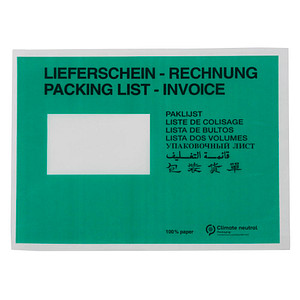 4066300446036 - Lieferscheintaschen Pergamin 440603 C5 LIEFERSCHEIN - RECHNUNG selbstklebend  4066300446036 250 Stück