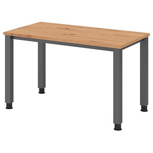 4032062311462 - QS612 Schreibtisch asteiche rechteckig 4-Fuß-Gestell grau 1200 x 672 cm