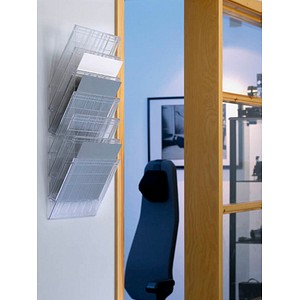 7318089760405 - DURABLE Wandprospekthalter FLEXIBOXX transparent DIN A4 hoch 6 Fächern 240 x 135 x 690 cm 1 St