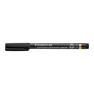4007817319017 - STAEDTLER Lumocolor Permanente Folienstift Extra Fein Rundspitze ca 04 mm (S) Schwarz 10 Stück