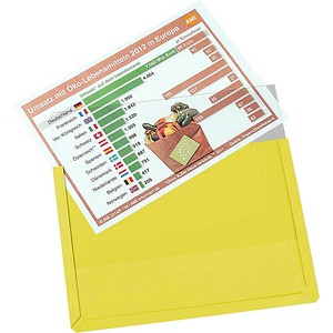 EICHNER Sichttaschen Magnetisch DIN A4 quer gelb glatt 3,0 mm, 10 St.