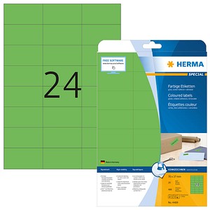 480 HERMA Etiketten 4469 grün 70,0 x 37,0 mm
