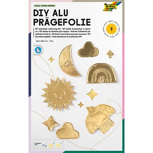 4001868005219 - Prägefolie gold Hartmetall 19 x 30 cm 3 Blatt Bastelpapier - Glorex 4001868005219 - Prägefolie gold Hartmetall 19 x 30 cm 3 Blatt Bastelpapier - Glorex