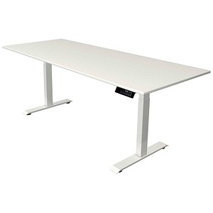 Kerkmann Move 1 stable elektrisch höhenverstellbarer Schreibtisch weiß rechteckig, T-Fuß-Gestell weiß 200,0 x 80,0 cm