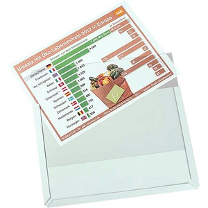 EICHNER Sichttaschen Magnetisch DIN A4 quer grau glatt 3,0 mm, 10 St.