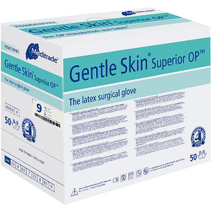 Meditrade® unisex OP-Handschuhe Gentle Skin® Superior OP™ weiß Größe 9, 50 St.