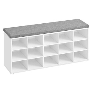 0194343042756 - Schuhbank LHS15WT weiß grau Holz 1050 cm 0194343042756 VASAGLE 0194343042756 - Schuhbank LHS15WT weiß grau Holz 1050 cm 0194343042756 VASAGLE