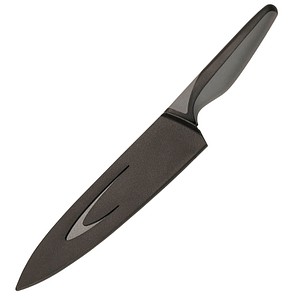 4260238061266 - Kochmesser BlackSteel schwarz Stahl Kochmesser Küchenmesser Edelstahl hohe Schneidfestigkeit Klingenlänge 20 cm