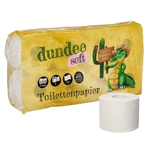 dundee Toilettenpapier soft 4-lagig, 8 Rollen