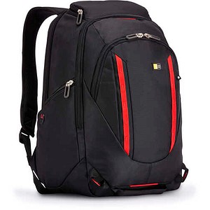 case LOGIC® Laptop-Rucksack Evolution Kunststoff schwarz, rot 29,0 l bis 40,6 cm (16 Zoll)