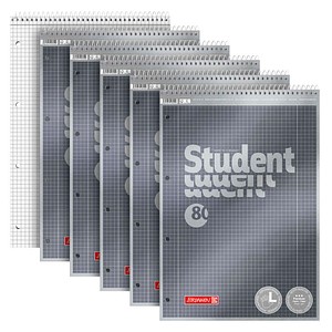 4061947153569 - Collegeblöcke Student Premium Lineatur 28 kariert DIN A4 Innen- und Außenrand 5 Blöcke