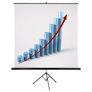 Stativleinwand 200 x 200 cm Projektionsfläche