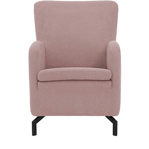 DOMO Collection Sessel Dallas rosa schwarz Stoff 68,0 x 82,0 x 93,0 cm, 1 St.