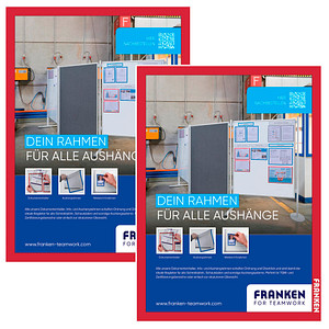 4016946005463 - 2 FRANKEN Magnetrahmen selbstklebend PRO rot A3 4016946005463 2 Stück
